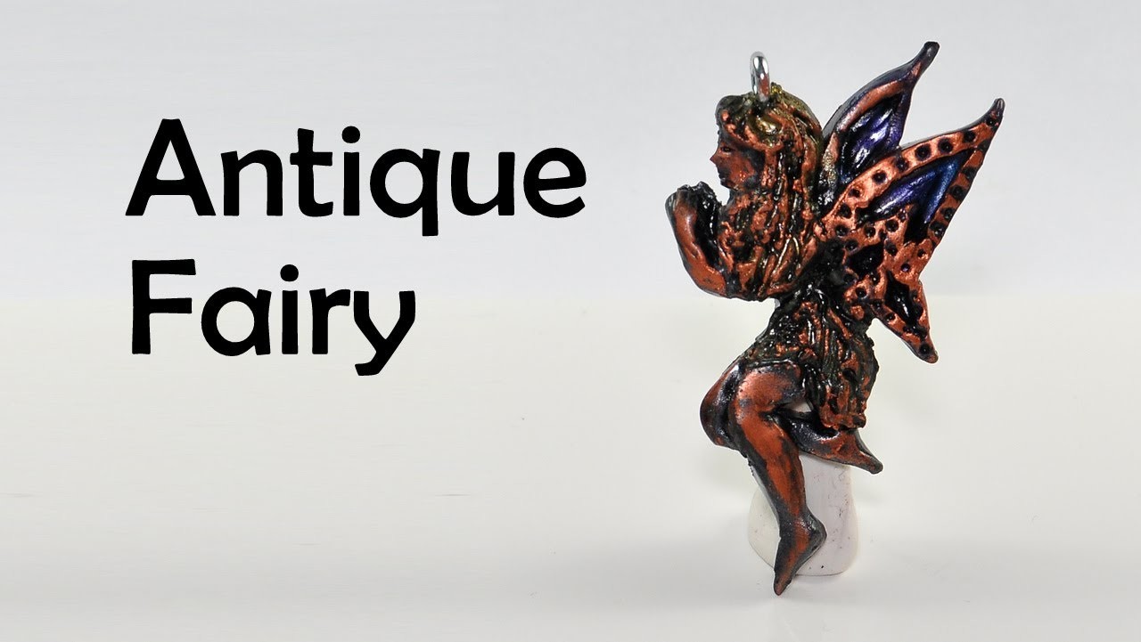 Antique Fairy charm - polymer clay TUTORIAL