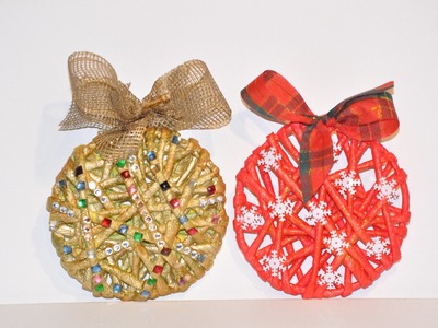 Bombka pleciona z bibuły.  Christmas balls made of crepe paper DIY