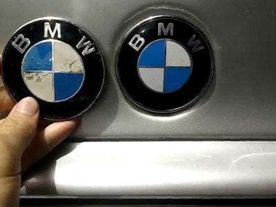 BMW e46 HOOD TRUNK LOGO CHANGE EASY DIY QUICK TUTORIAL