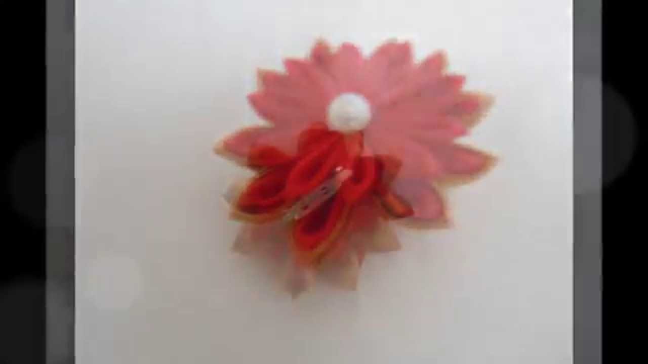 Kanzashi : Przypinka, broszka, spinka do bluzki, kurtki, sukienki. samochodziara.blogspot.com