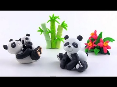 LET'S CLAY! Panda z modeliny - polymer clay tutorial
