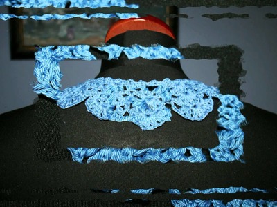 Blue crochet collar szydełkowy kołnierz