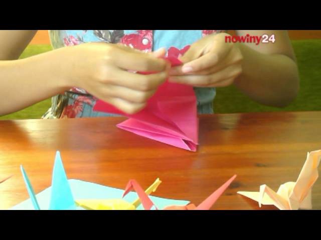 Żuraw origami "na szczęście". Krok po kroku
