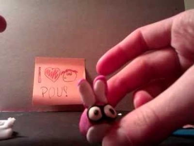 Craft Art- jak zrobić POU (w stroju różowego króliczka) z modeliny