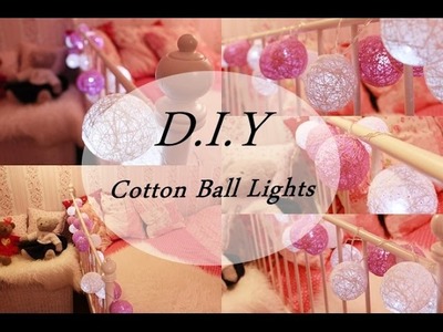 D.I.Y # 6 Room Decorations! Cotton Ball Lights anna-koper.blogspot.com