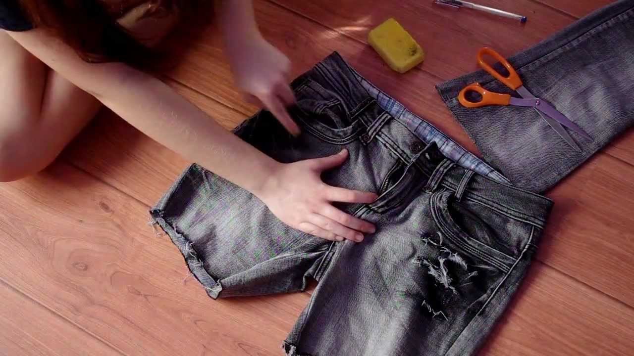 #DIY Jak obciąć spodnie i zrobić dziury