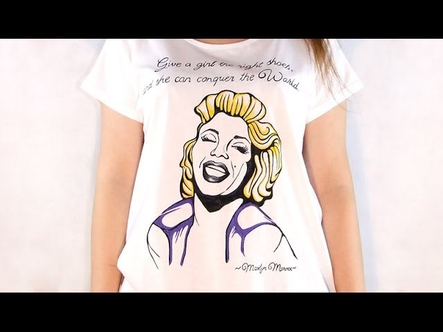 DIY: Marilyn Monroe hand made t-shirt tutorial