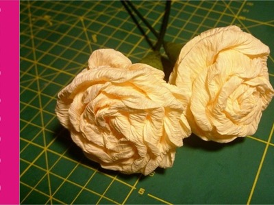 Jak zrobić różę z krepiny (metoda cukierkowa) [crepe paper rose] (Claoodia Art)