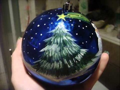 Ozdabianie bombek , Painting Christmas bulb