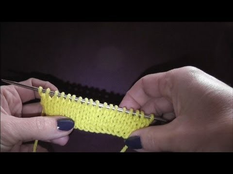 Knitting Stricken - 1.Reihe: linke Maschen, 2.Reihe: rechte Maschen