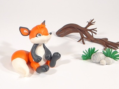 LET'S CLAY! FOX polymer clay tutorial - LISEK z modeliny