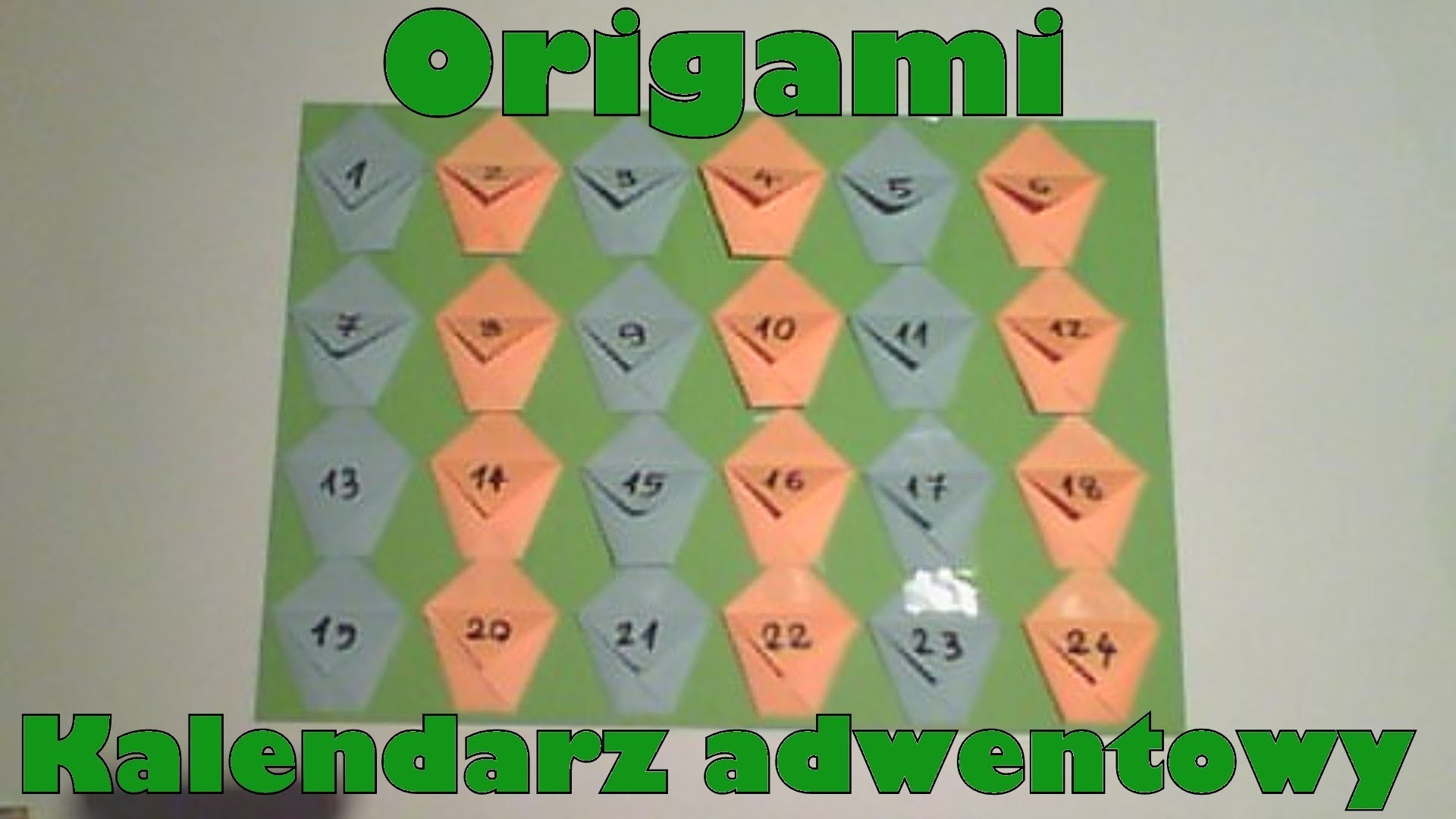 Origami - Kalendarz adwentowy