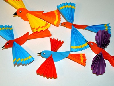 Ptaki z papieru  Paper birds DIY