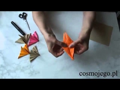 Siedzący żuraw - origami
