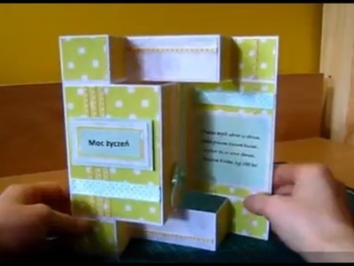 Zobacz jak zrobić przestrzenną kartkę urodzinową, imieninową - scrapbooking.