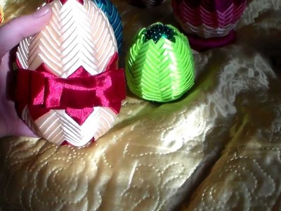 Jajka Wielkanocne ze wstażki i z cekinów