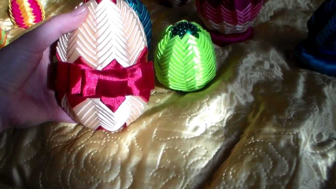 Jajka Wielkanocne ze wstażki i z cekinów