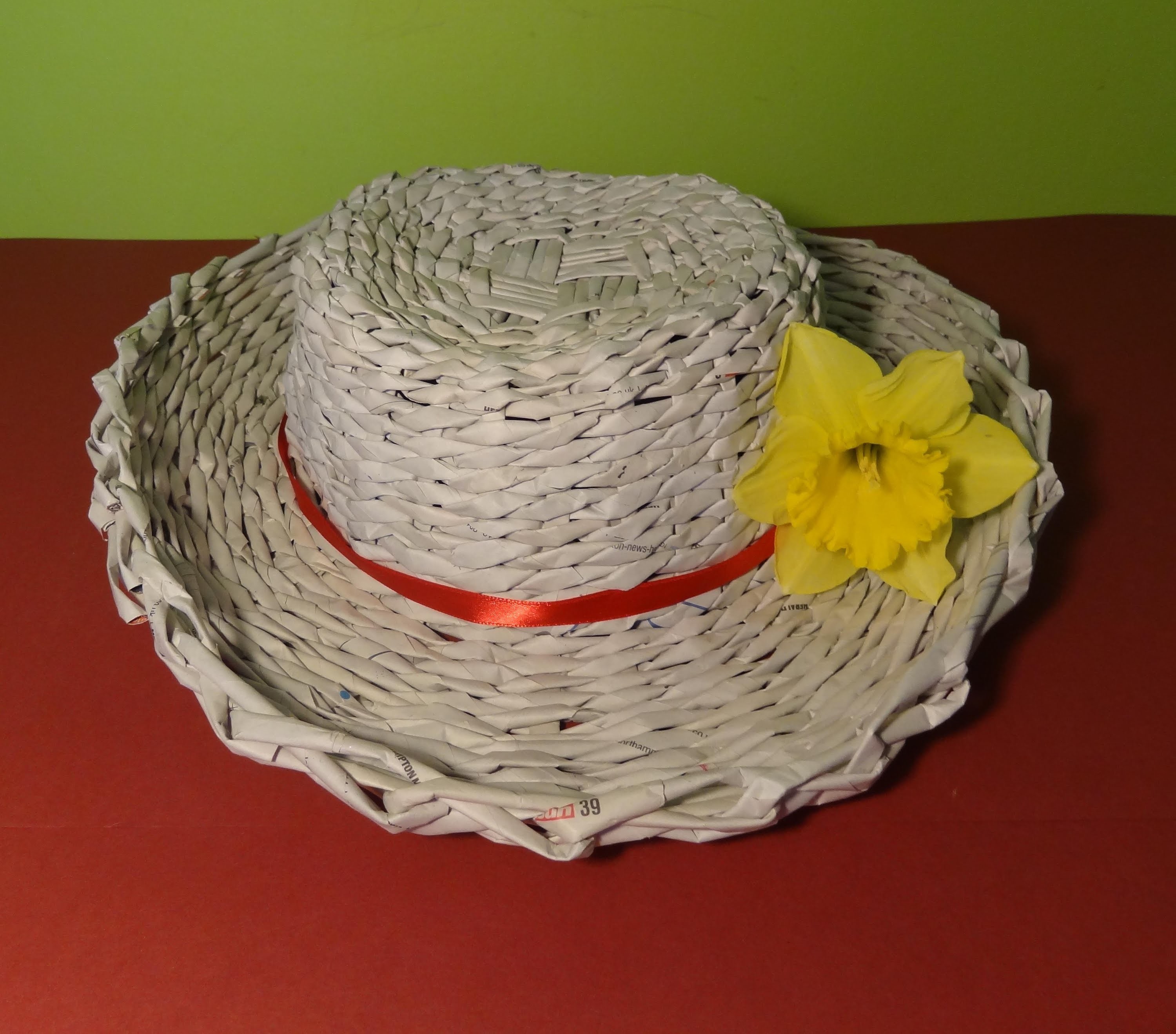 Papierowa wiklina - jak zrobić kapelusz