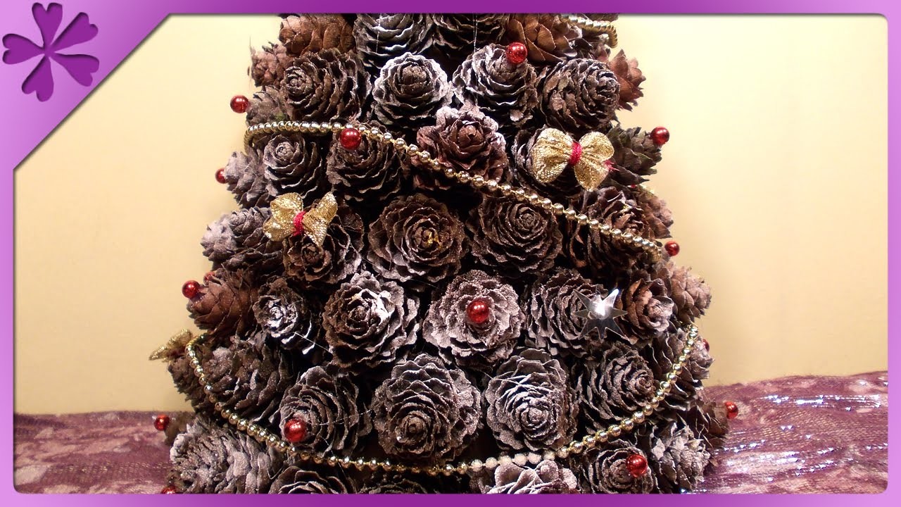 DIY Choinka z szyszek. Pine cones Christmas tree (+ENG Annotations) - Na szybko #31