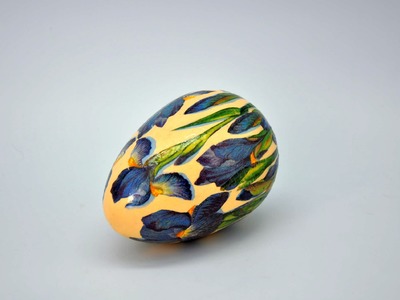 Pisanka decoupage z irysami # Easter egg DIY