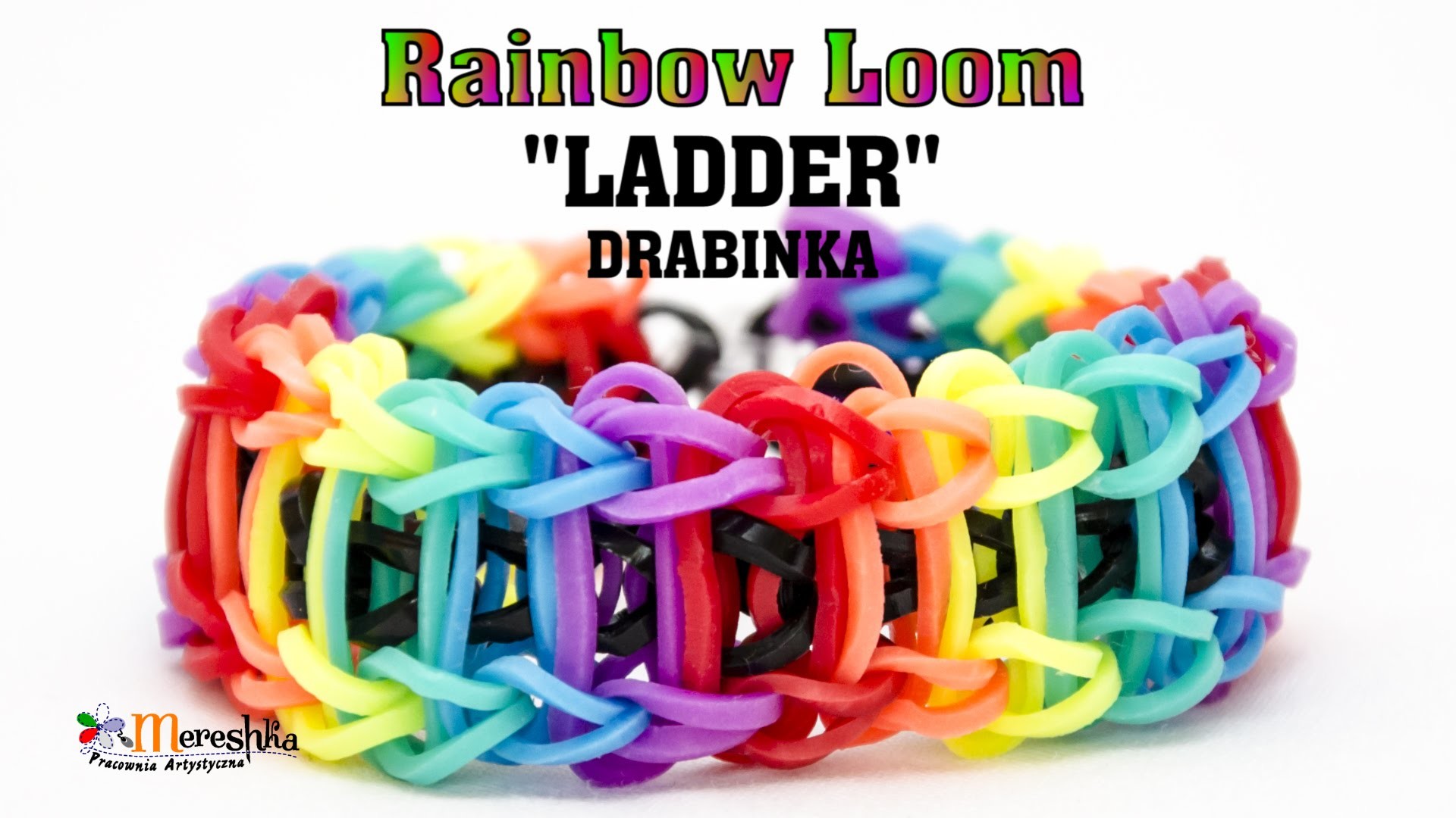 Jak zrobić bransoletkę z gumek Rainbow Loom LADDER (Drabinka) po polsku