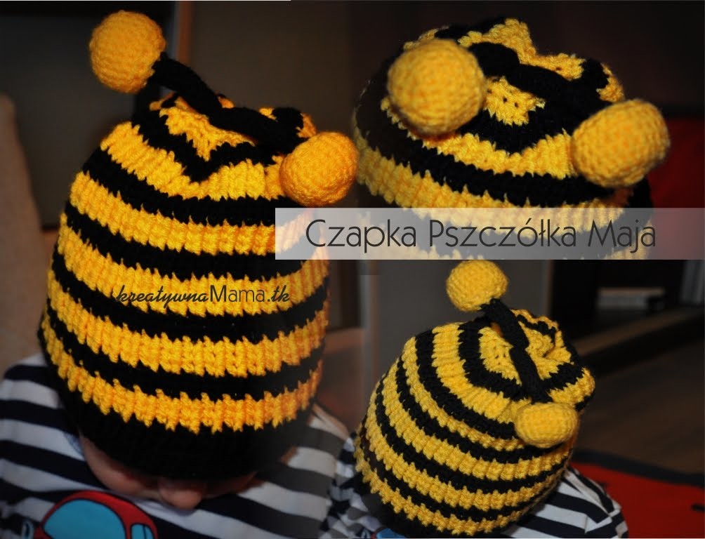 Jak zrobić na szydełku czapkę Pszczółka Maja. Bee hat