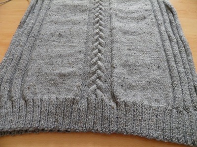 Sweter męski na drutach part 2 przód