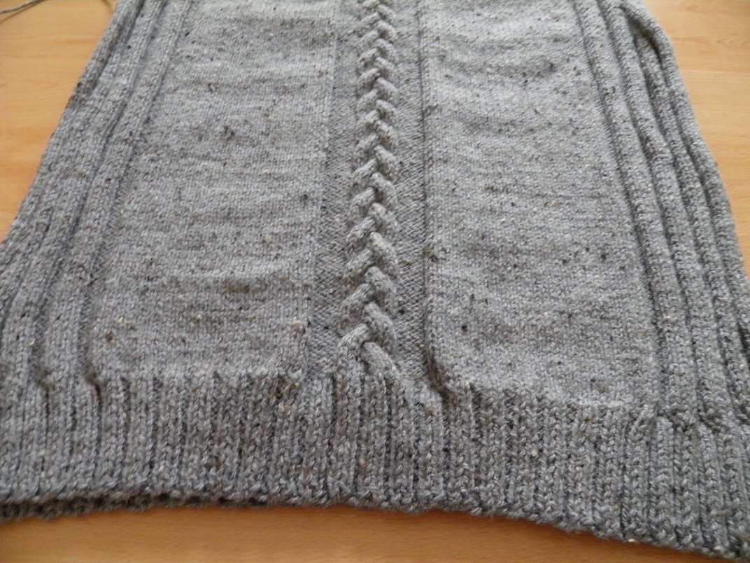 Sweter męski na drutach part 2 przód