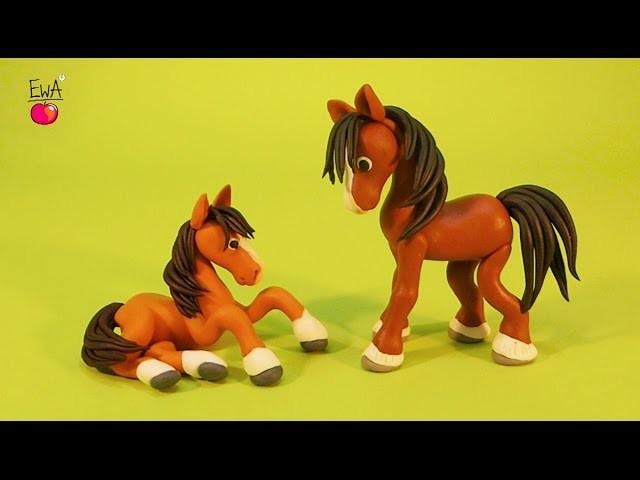 Horse - Konik - by Let's clay with Ewa - polymer clay tutorial