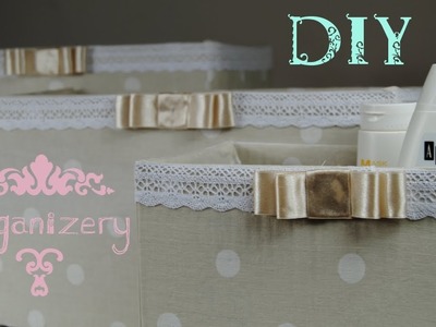 DIY organizery pudełka z tkaniny