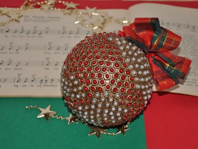 Bombka z makaronu krok po kroku  #  Christmas Ornaments DIY craft