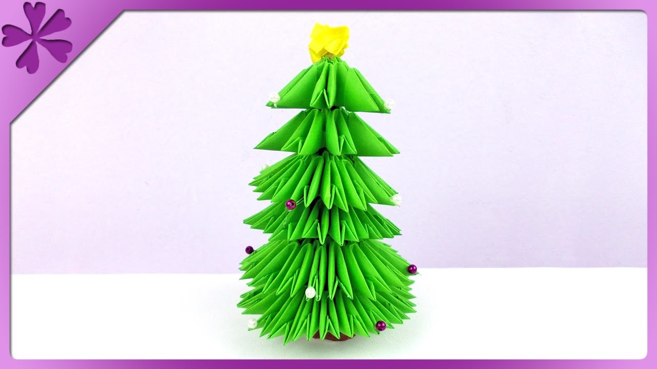 DIY Choinka, modułowe origami. Modular origami Christmas tree (+ENG Subtitles) - Na szybko #149
