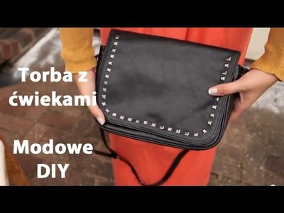 Torebka "vintage" z ćwiekami. Studded handbag - Modowe DIY