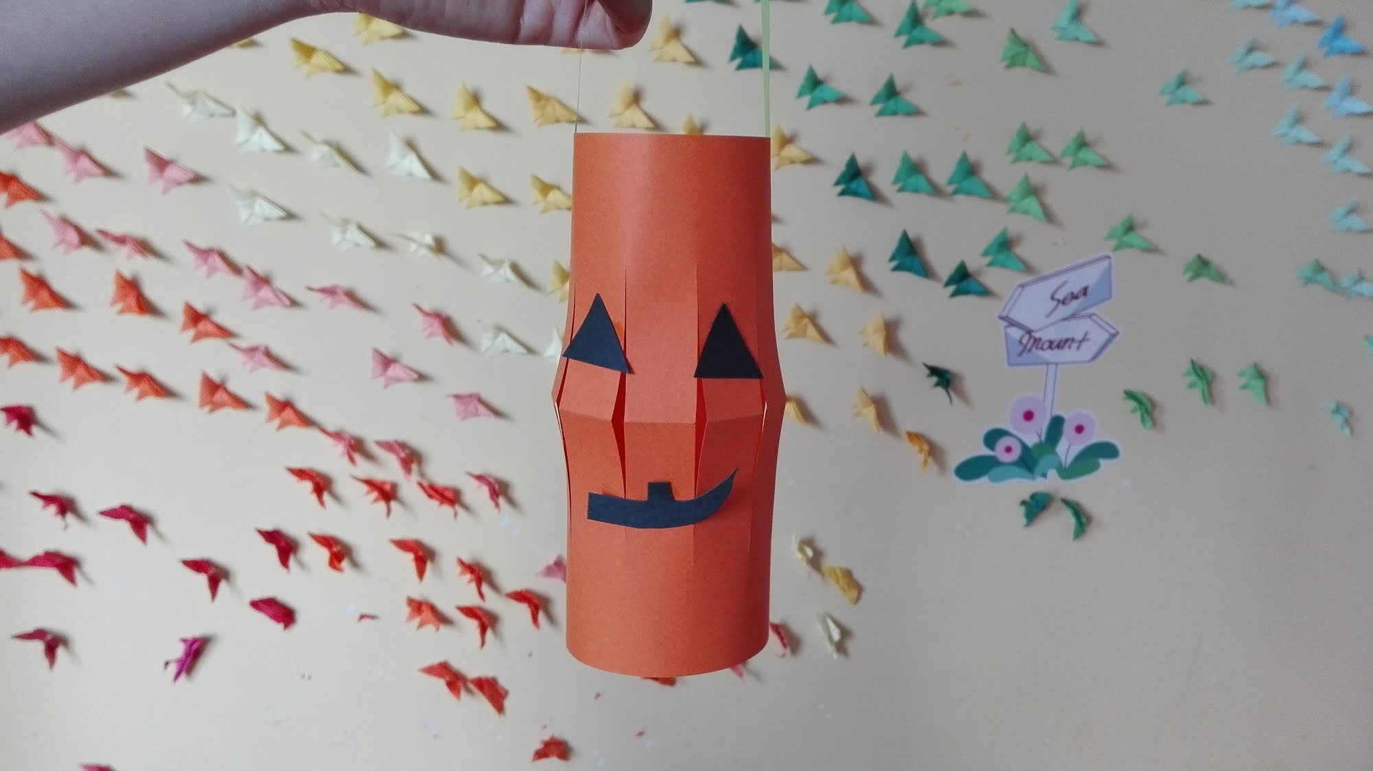 Jak zrobić Dyniowy Lampion z Papieru. How to make a Paper Pumpkin Lantern