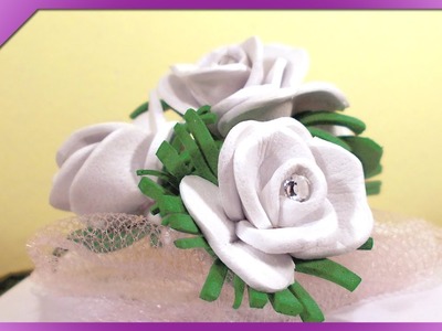 DIY Mini różyczki z pianki. Mini foam roses (+ENG Annotations) - Na szybko #19