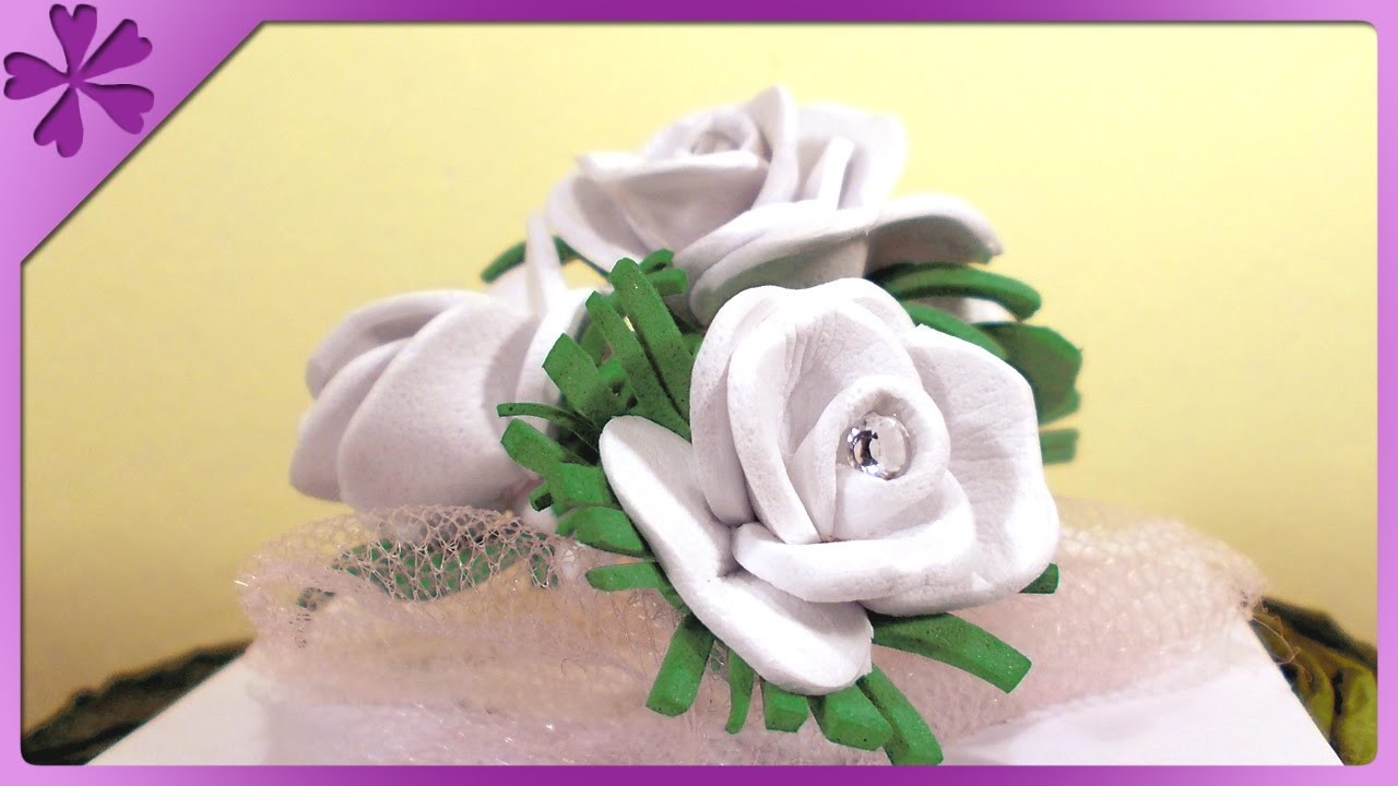 DIY Mini różyczki z pianki. Mini foam roses (+ENG Annotations) - Na szybko #19
