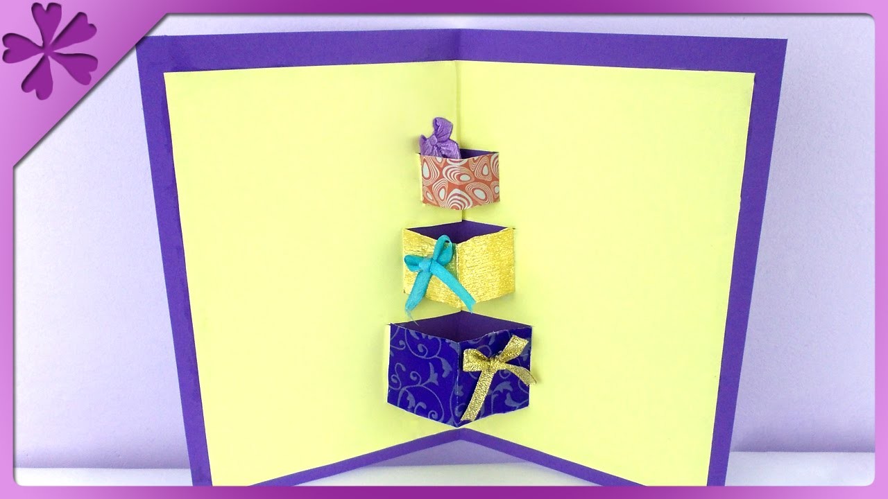 DIY Kartka 3D, prezenty. 3D card, presents (+ENG Subtitles) - Na szybko #110