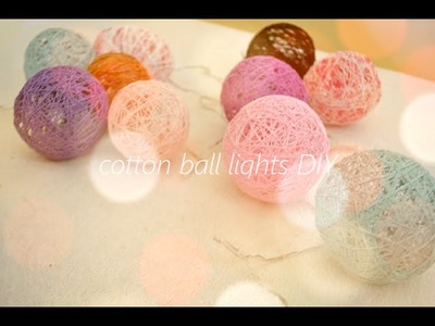 Cotton ball lights DIY