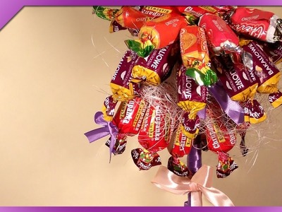 DIY Drzewko z cukierków. Candy tree (+ENG Annotations) - Na szybko #9