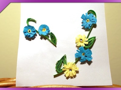 DIY Małe kwiatuszki, quilling. Small flowers, quilling (+ENG Annotations) - Na szybko #11