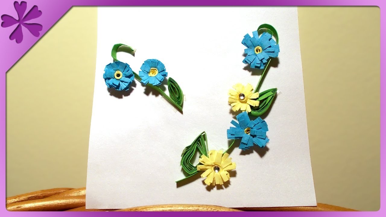 DIY Małe kwiatuszki, quilling. Small flowers, quilling (+ENG Annotations) - Na szybko #11