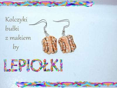 Lepiołki: Bułki z makiem TUTORIAL, Rolls with poppy seeds, polymer clay, made hand  Miniature Food