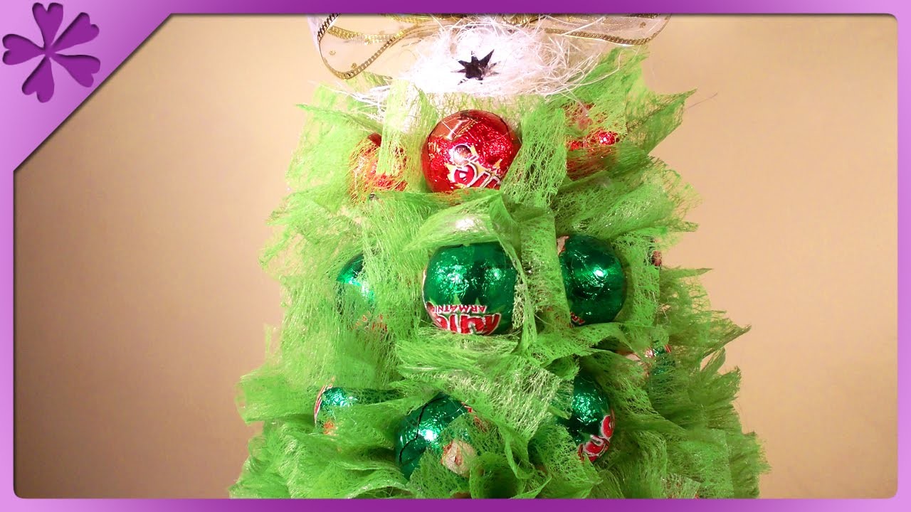 DIY Choinka z cukierków. Candy Christmas tree (+ENG Annotations) - Na szybko #37