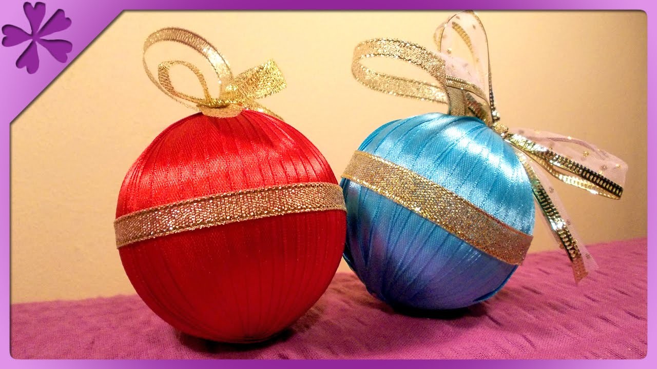DIY Bombki ze wstążki. Ribbon Christmas balls (+ENG Annotations) - Na szybko #33