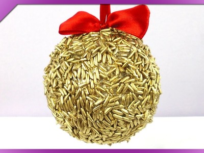 DIY Bombka z ryżu. Rice Christmas ball (+ENG Subtitles) - Na szybko #155