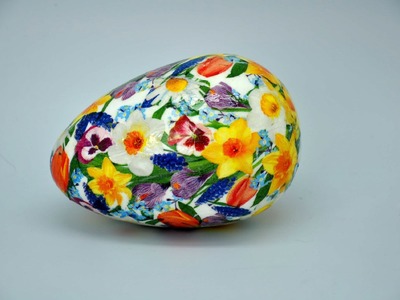 Pisanka decoupage w kwiatki # Easter egg DIY