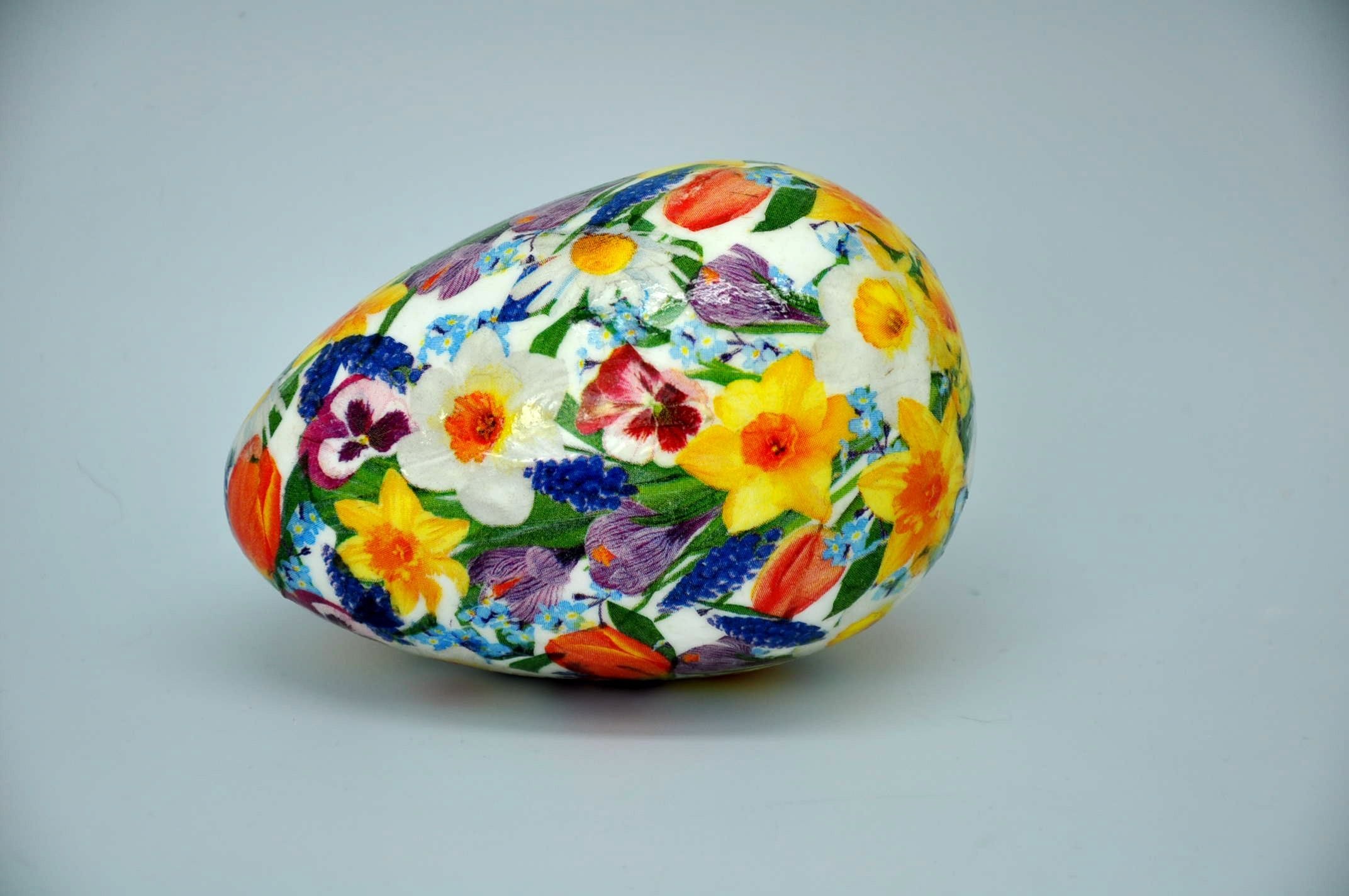 Pisanka decoupage w kwiatki # Easter egg DIY