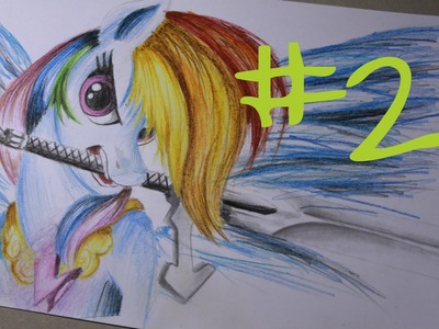 Jak cieniować kredkami " My Little Pony " Rainbow Dash #2 - How to draw My Little Pony