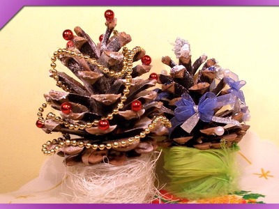 DIY Choinka z szyszki. Pine cone Christmas tree (+ENG Annotations) - Na szybko #30