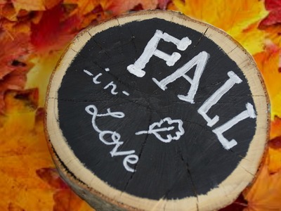 DIY FALL ROOM DECOR 2015! Golden pumpkin, Jar full of fall , wood